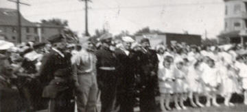 Representaives from Various Branches of Service - Dedication of the St Joan of Arc Monument - June 4, 1944 - Aldenville (Chicopee) Massachusetts