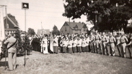 Dedication of the St Joan of Arc Monument - June 4, 1944 - Aldenville (Chicopee) Massachusetts