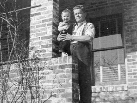 Les Fournier with Grandfather Arthur Fournier